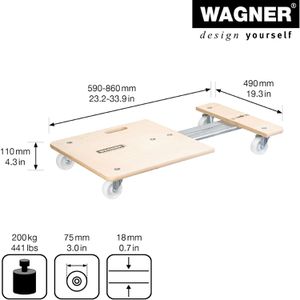 Produktbild für Möbelroller Wagner-System MM1332, Kunststoffrollen