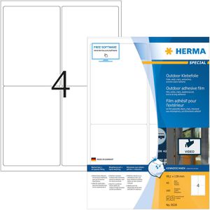 Folienetiketten Herma 9539 Outdoor, weiß matt