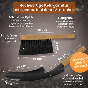 Produktbild für Ascheeimer Black-Oak Santorini, schwarz, Holzgriff &amp; Deckel