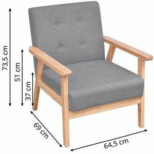 Produktbild für Loungesessel vidaXL 242225, hellgrau