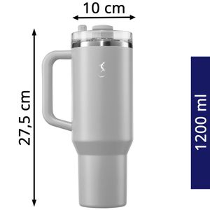 Produktbild für Thermobecher Lurch Big Cup, mit Henkel, grau