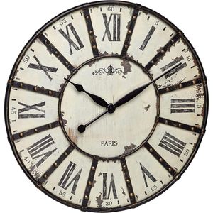 Produktbild für Wanduhr TFA 60.3039.02, Holz, analog, Quarzuhr