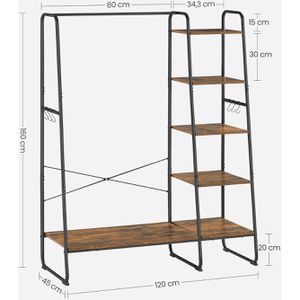 Produktbild für Garderobenständer Vasagle RGR116B01, schwarz
