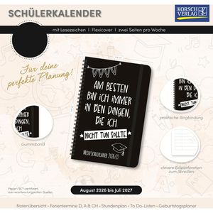 Produktbild für Schülerkalender Korsch 276527, Am Besten, Schuljahr 2026/2027