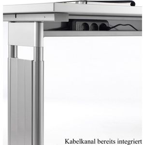 Produktbild für Schreibtisch Geramöbel Flex S-617305-LS, lichtgrau / silber