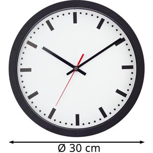 Produktbild für Wanduhr Eurotime 53001-05, Kunststoff, analog, Funkuhr