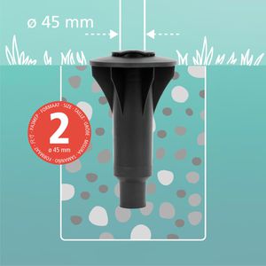 Produktbild für Bodenhülse Brabantia 296789, schwarz, Ø 45mm