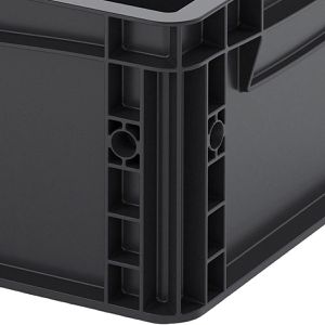Produktbild für Eurobox AUER ESD EG 43/17 HG, schwarz, 15 Liter