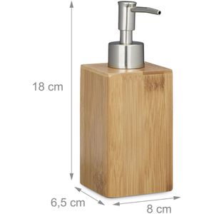 Produktbild für Seifenspender Relaxdays Bambus eckig, 100202250