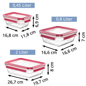 Produktbild für Frischhaltedose Emsa Clip&amp;Close N1050900, aus Glas