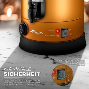 Produktbild für Heißwasserspender Tresko 1385-013, einstellbar 30°C - 110°C