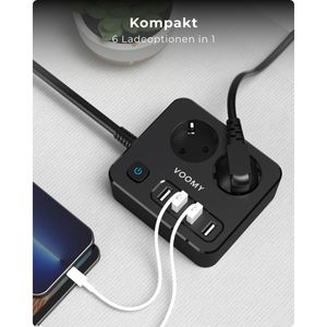 Produktbild für Steckdosenleiste Voomy Power S2, mit 2m Kabel
