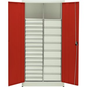 Produktbild für Werkzeugschrank Mauser MKSTM5/19E5, aus Metall, grau / rot