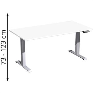 Produktbild für Schreibtisch Geramöbel Elevate Basic, weiß / silber