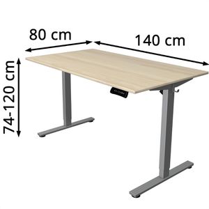 Produktbild für Schreibtisch Kerkmann Move small office, ahorn / silber