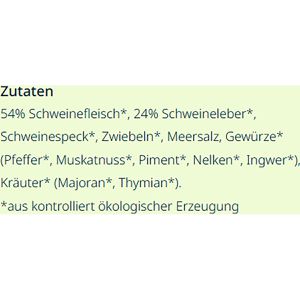 Produktbild für Wurstkonserve Ökoland Pfälzer Leberwurst, BIO