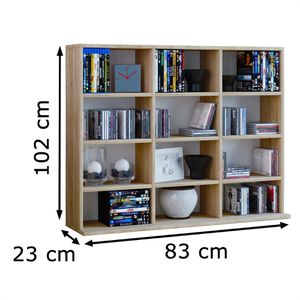 Produktbild für CD-Regal VCM Megosa Mini, 912419, sonoma eiche