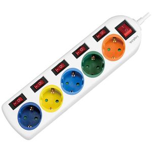 Steckdosenleiste LogiLink LPS258, mit 1,5m Kabel