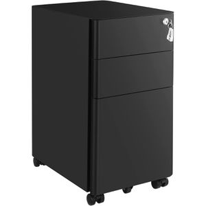 Produktbild für Rollcontainer Songmics OFC030B01, aus Metall, schwarz