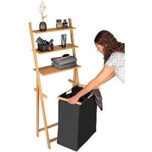 Produktbild für Badregal Wenko Ecori 50784100, aus Holz, braun