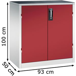 Produktbild für Werkzeugschrank CP-Möbel 8821-5035, aus Metall, grau / rot