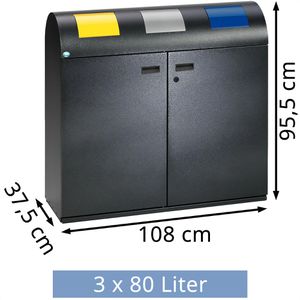 Produktbild für Mülleimer VAR WS 100R, 21200, antik-silber