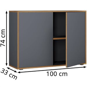 Produktbild für Aktenschrank VCM Salia 2-Fach 920723, aus Holz
