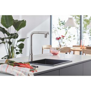 Produktbild für Spülbecken GROHE K700U Kompositspüle, Einzelbecken, schwarz