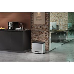 Produktbild für Mülleimer Hailo Öko duo Plus L, silber