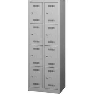 Produktbild für Schließfachschrank Bisley MonoBloc, lichtgrau