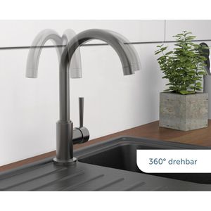 Produktbild für Küchenarmatur Schütte Cornwall, graphit matt