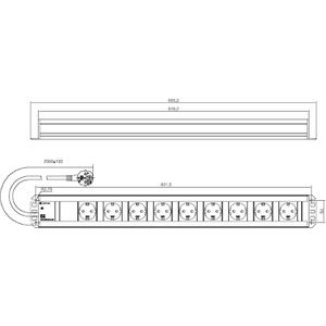 Produktbild für Steckdosenleiste Bachmann Handwerkerleiste PDU, 2m