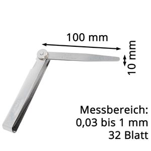 Produktbild für Fühlerlehre Helios-Preisser 0606136, aus Federstahl
