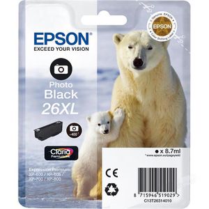 Tinte Epson 26XL T2631 Eisbär, Foto schwarz