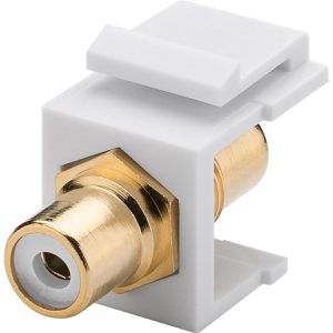 Produktbild für Keystone-Modul Goobay 79676, vergoldet, weiß