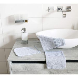 Produktbild für Waschlappen Zollner Tebe II Set, blau, 16 x 22 cm