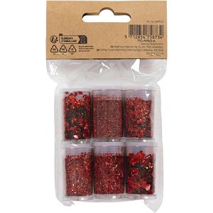 Produktbild für Glitzer Creativ-Company 284633 Bio Sparkles &amp; Pailletten, rot