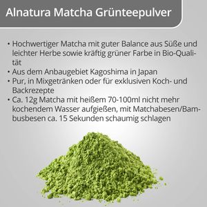Produktbild für Matcha Alnatura Grünteepulver Culinary Grade, BIO