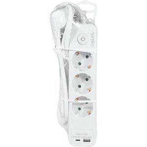 Produktbild für Steckdosenleiste LogiLink LPS279U, mit 1,5m Kabel