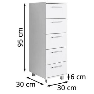 Produktbild für Badschrank Vicco Ilias, mit 4 Füßen, weiß