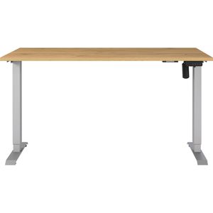 Produktbild für Schreibtisch Germania Profi 3.0, 8023-638, eiche / silber