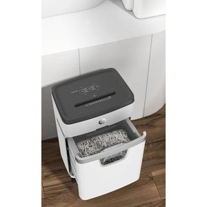 Produktbild für Aktenvernichter HP 2805 OneShred 18CC, weiß, mit Rollen