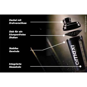 Produktbild für Protein-Shaker MaxiNutrition aus Kunststoff, schwarz