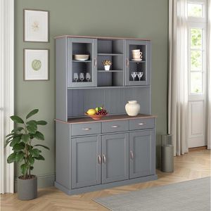 Produktbild für Küchenschrank Inter-Link Luzerna 5.1, grau, (BxH) 131 x 190 cm