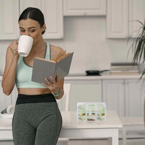 Produktbild für Teebox Relaxdays für Teebeutel, transparent, aus Kunststoff