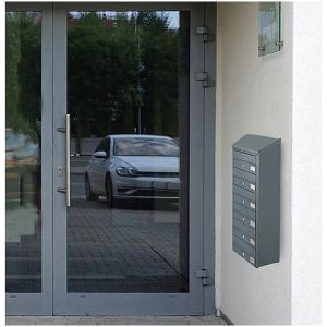 Produktbild für Briefkasten SafePost ScanPro BDL916, 6-fach, anthrazit, Stahl