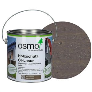 Osmo Holzlasur Holzschutz Öl-Lasur, 2,5l, außen, 905 patina