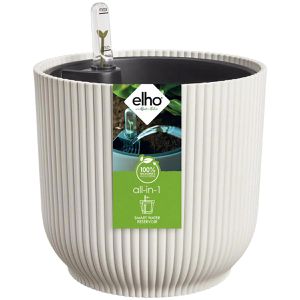 Produktbild für Übertopf elho All-in-1 Vibes rund, leinenweiß, Ø 25 x 23 cm
