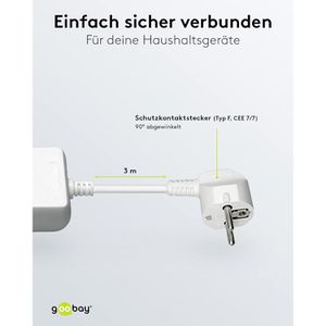 Produktbild für Steckdosenleiste Goobay 51296, mit 1,5m Kabel