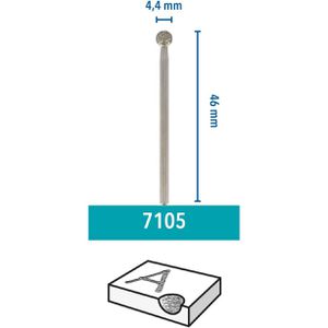 Produktbild für Fräser Dremel 7105 Diamantbestückter Fräser 2,44mm